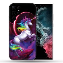 Coque compatible Magsafe Pour Samsung Galaxy S22 Ultra Fantastique Licorne Arc en ciel