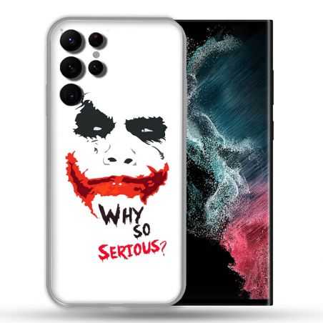 Coque compatible Magsafe Pour Samsung Galaxy S22 Ultra Joker Blanc