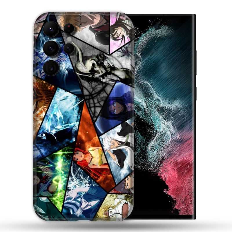 Coque compatible Magsafe Pour Samsung Galaxy S22 Ultra Manga Bleach Pele Mele