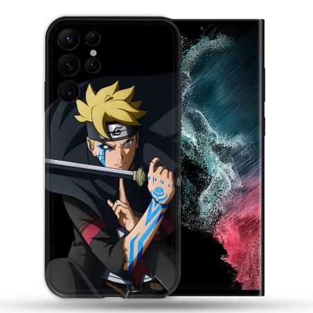 Coque compatible Magsafe Pour Samsung Galaxy S22 Ultra Manga Boruto Tatouage