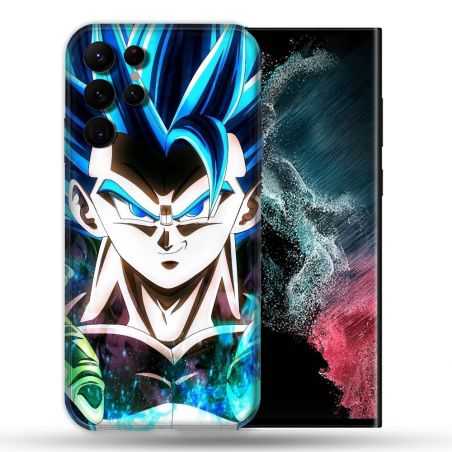 Coque compatible Magsafe Pour Samsung Galaxy S22 Ultra Manga Dragon Ball Gogeta Visage