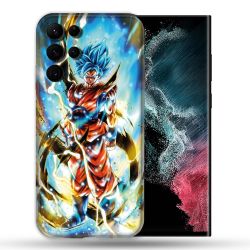 Coque compatible Magsafe Pour Samsung Galaxy S22 Ultra Manga Dragon Ball Sangoku Blanc