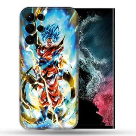 Coque compatible Magsafe Pour Samsung Galaxy S22 Ultra Manga Dragon Ball Sangoku Blanc