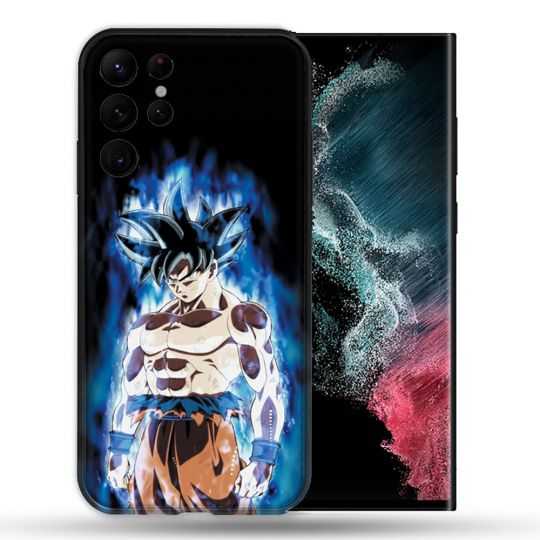 Coque compatible Magsafe Pour Samsung Galaxy S22 Ultra Manga Dragon Ball Sangoku Noir