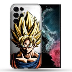 Coque compatible Magsafe Pour Samsung Galaxy S22 Ultra Manga Dragon Ball Sangoku Portrait