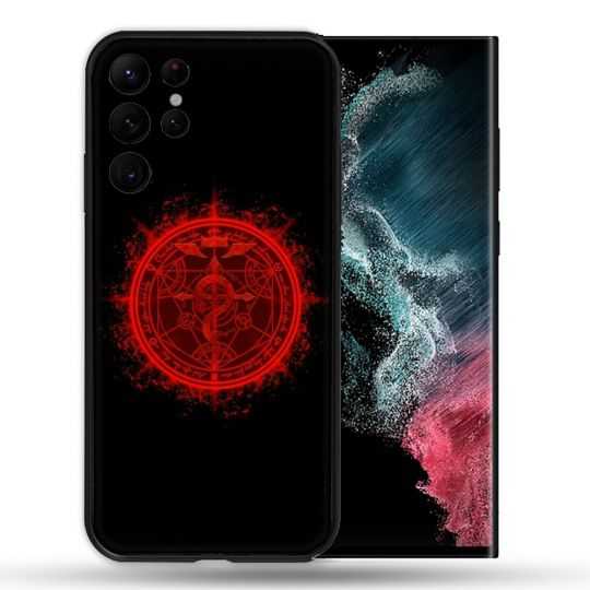 Coque compatible Magsafe Pour Samsung Galaxy S22 Ultra Manga Fullmetal Alchemist Logo