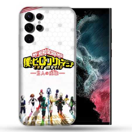 Coque compatible Magsafe Pour Samsung Galaxy S22 Ultra Manga My Hero Academia Blanc