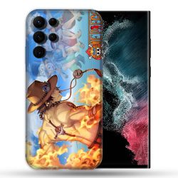 Coque compatible Magsafe Pour Samsung Galaxy S22 Ultra Manga One Piece Ace Color