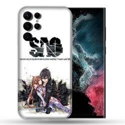 Coque compatible Magsafe Pour Samsung Galaxy S22 Ultra Manga SAO sword Art Online Blanc