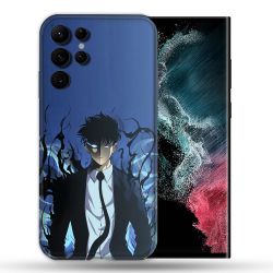 Coque compatible Magsafe Pour Samsung Galaxy S22 Ultra Manga Solo Leveling Sung Bleu