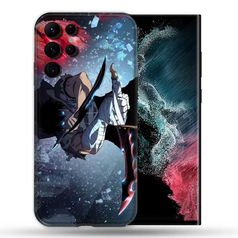 Coque compatible Magsafe Pour Samsung Galaxy S22 Ultra Manga Solo Leveling Sung Epee