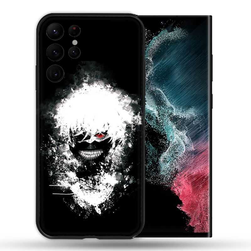 Coque compatible Magsafe Pour Samsung Galaxy S22 Ultra Manga Tokyo Ghoul Kaneki Tag