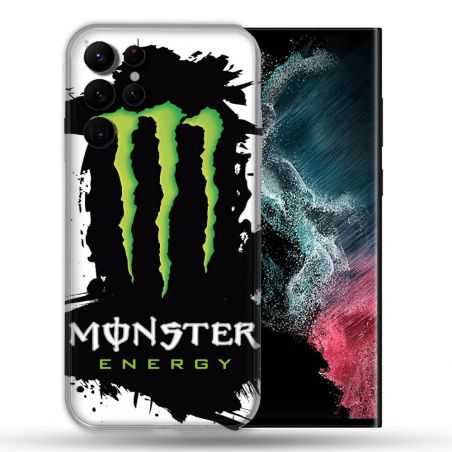 Coque compatible Magsafe Pour Samsung Galaxy S22 Ultra Monster Energy Tache