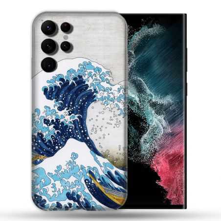 Coque compatible Magsafe Pour Samsung Galaxy S22 Ultra Peinture La Grande Vague