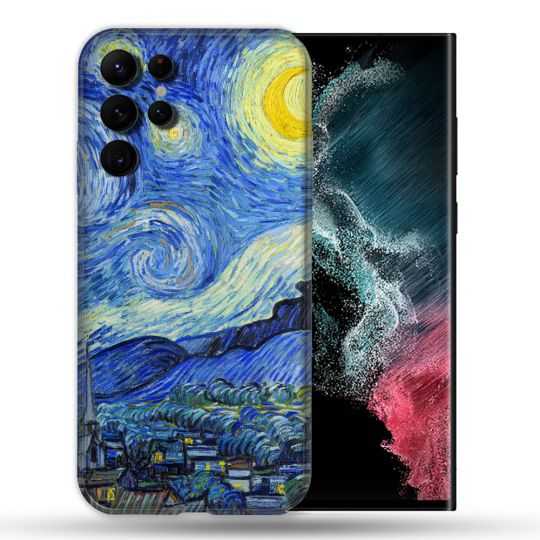 Coque compatible Magsafe Pour Samsung Galaxy S22 Ultra Peinture La nuit étoilée