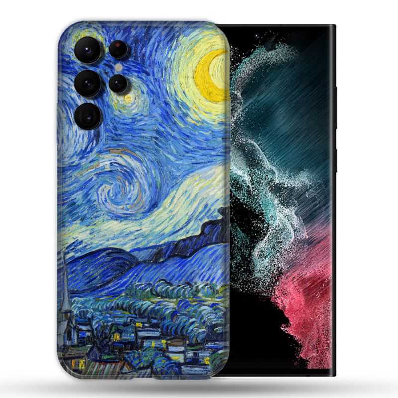 Coque compatible Magsafe Pour Samsung Galaxy S22 Ultra Peinture La nuit étoilée