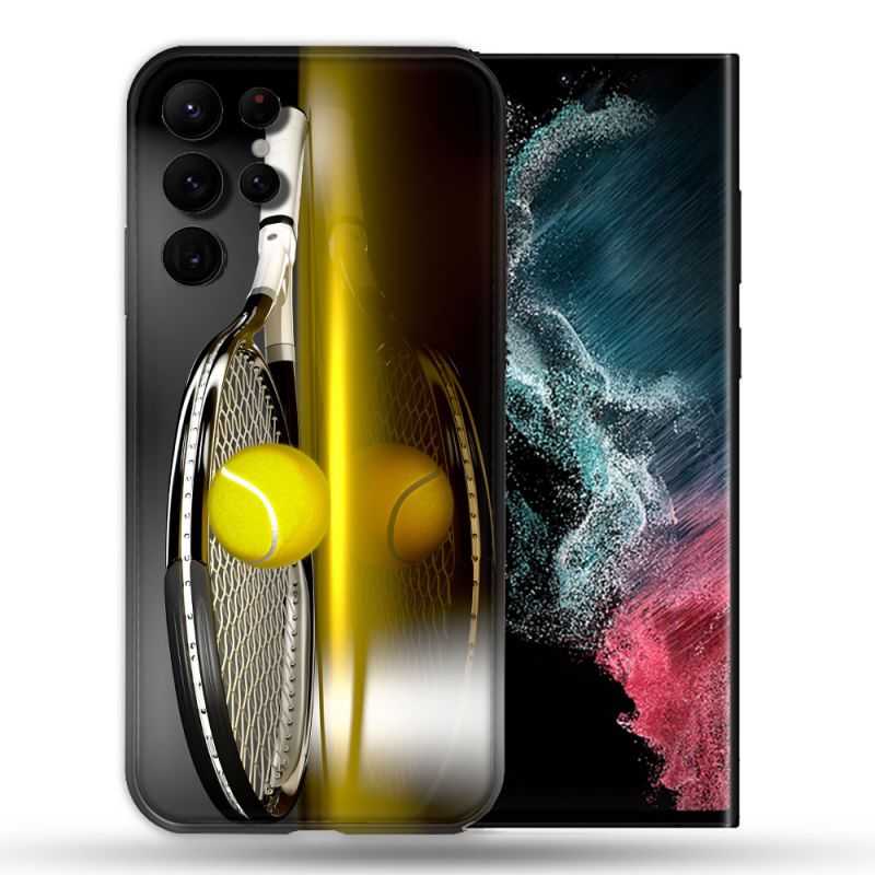 Coque compatible Magsafe Pour Samsung Galaxy S22 Ultra Sport Tennis Reflet
