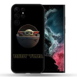 Coque compatible Magsafe Pour Samsung Galaxy S22 Ultra Star Wars - Yoda bebe noir