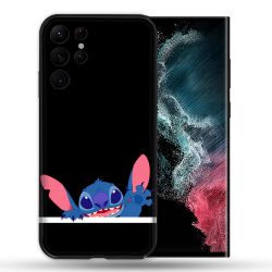 Coque compatible Magsafe Pour Samsung Galaxy S22 Ultra Stitch Noir