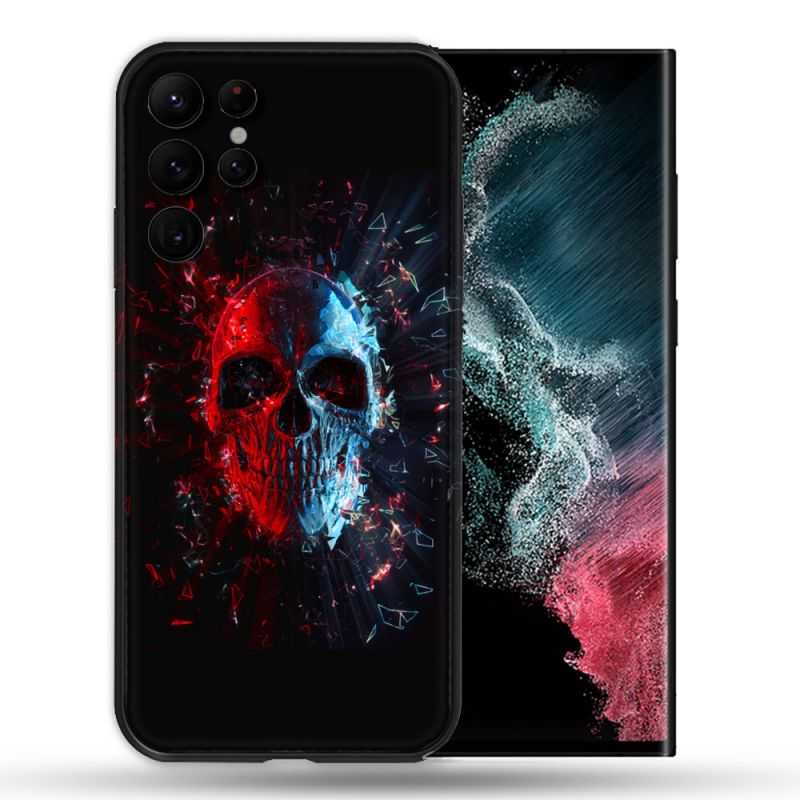 Coque compatible Magsafe Pour Samsung Galaxy S22 Ultra Tete de Mort Deflagration