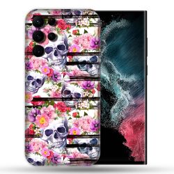 Coque compatible Magsafe Pour Samsung Galaxy S22 Ultra Tete de Mort Pattern