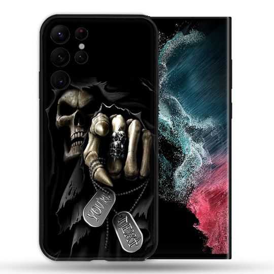 Coque compatible Magsafe Pour Samsung Galaxy S22 Ultra Tete de Mort Your Next