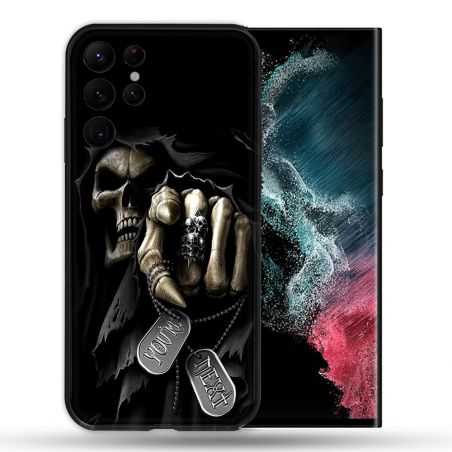 Coque compatible Magsafe Pour Samsung Galaxy S22 Ultra Tete de Mort Your Next