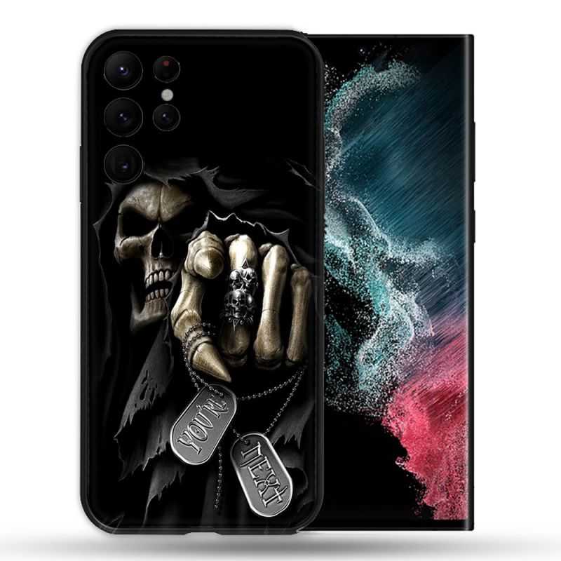 Coque compatible Magsafe Pour Samsung Galaxy S22 Ultra Tete de Mort Your Next