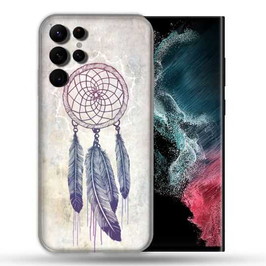 Coque compatible Magsafe Pour Samsung Galaxy S22 Ultra Zen Attrape Reve Blanc