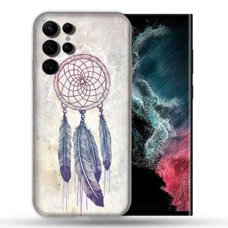 Coque compatible Magsafe Pour Samsung Galaxy S22 Ultra Zen Attrape Reve Blanc