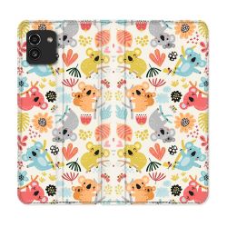 Housse Cuir Portefeuille pour Samsung Galaxy A03 Animal Koala Pattern