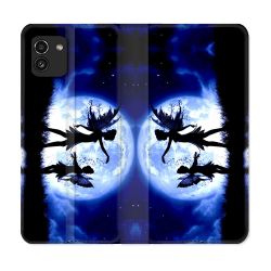 Housse Cuir Portefeuille pour Samsung Galaxy A03 Fantastique Fee Lune