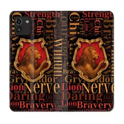 Housse Cuir Portefeuille pour Samsung Galaxy A03 Harry Potter Griffondor