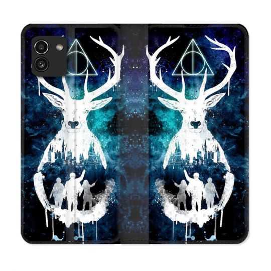 Housse Cuir Portefeuille pour Samsung Galaxy A03 Harry Potter Patronome
