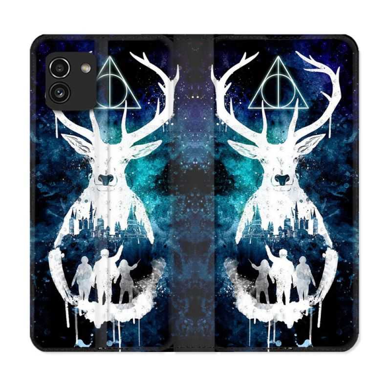 Housse Cuir Portefeuille pour Samsung Galaxy A03 Harry Potter Patronome