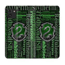 Housse Cuir Portefeuille pour Samsung Galaxy A03 Harry Potter Serpentar