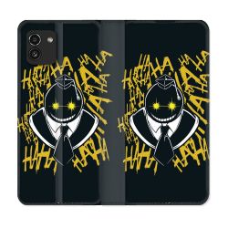 Housse Cuir Portefeuille pour Samsung Galaxy A03 Manga Assassination Classroom Kuro Noir