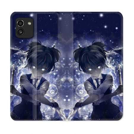 Housse Cuir Portefeuille pour Samsung Galaxy A03 Manga Assassination Classroom Nagisa