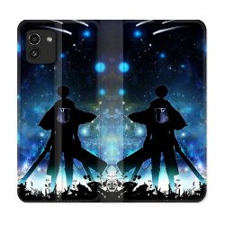 Housse Cuir Portefeuille pour Samsung Galaxy A03 Manga Attaque Titans Levi
