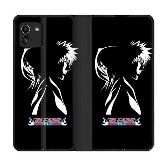 Housse Cuir Portefeuille pour Samsung Galaxy A03 Manga Bleach Duo