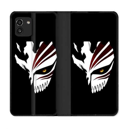 Housse Cuir Portefeuille pour Samsung Galaxy A03 Manga Bleach Masque
