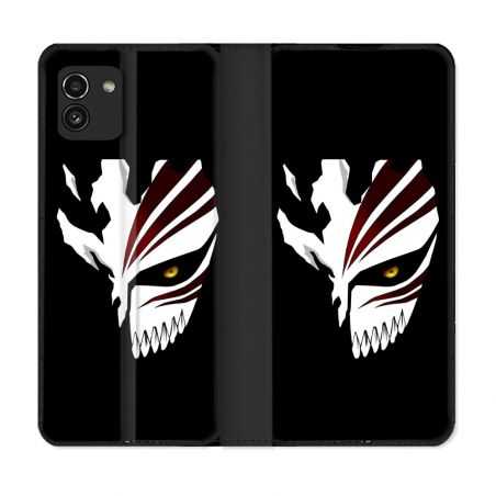 Housse Cuir Portefeuille pour Samsung Galaxy A03 Manga Bleach Masque
