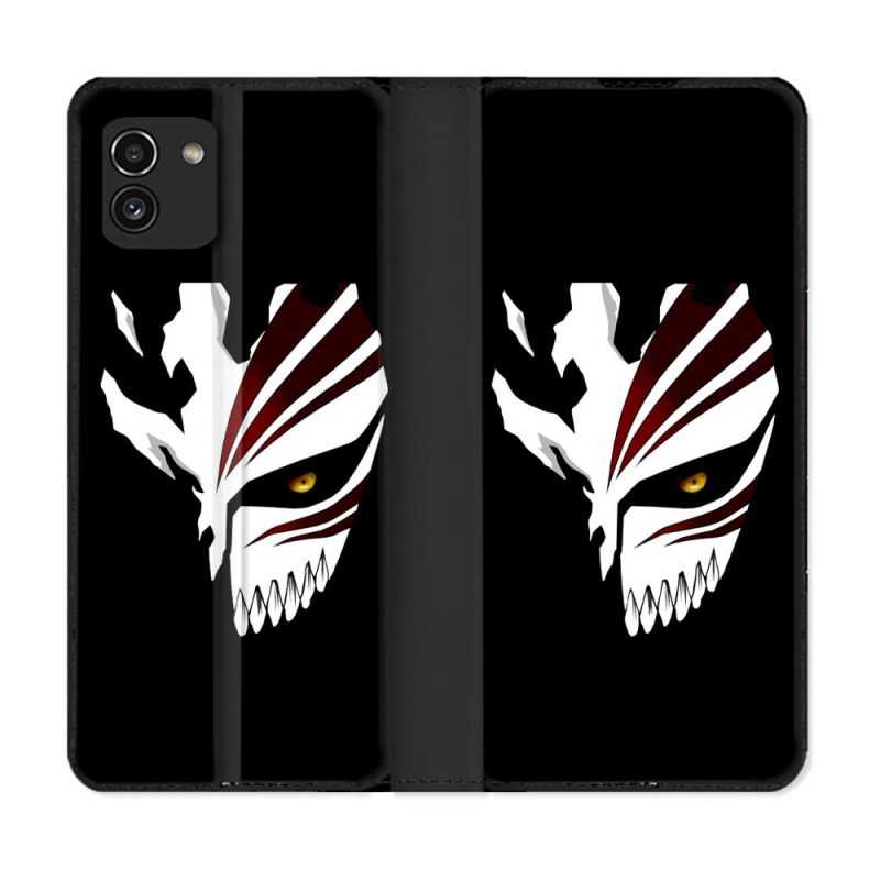Housse Cuir Portefeuille pour Samsung Galaxy A03 Manga Bleach Masque