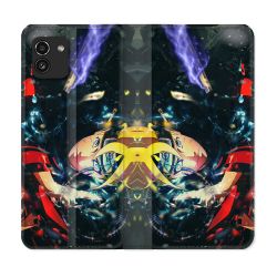 Housse Cuir Portefeuille pour Samsung Galaxy A03 Manga Boruto Eclair