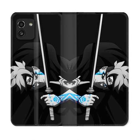 Housse Cuir Portefeuille pour Samsung Galaxy A03 Manga Boruto Epée