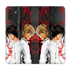 Housse Cuir Portefeuille pour Samsung Galaxy A03 Manga Death Note Duo
