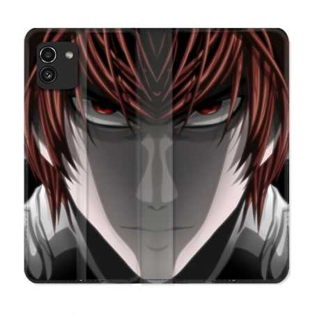 Housse Cuir Portefeuille pour Samsung Galaxy A03 Manga Death Note Kira