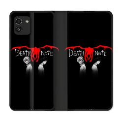 Housse Cuir Portefeuille pour Samsung Galaxy A03 Manga Death Note Noir