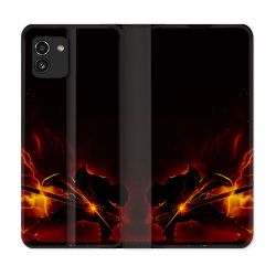 Housse Cuir Portefeuille pour Samsung Galaxy A03 Manga Demon Slayer Electric