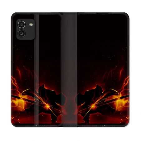 Housse Cuir Portefeuille pour Samsung Galaxy A03 Manga Demon Slayer Electric